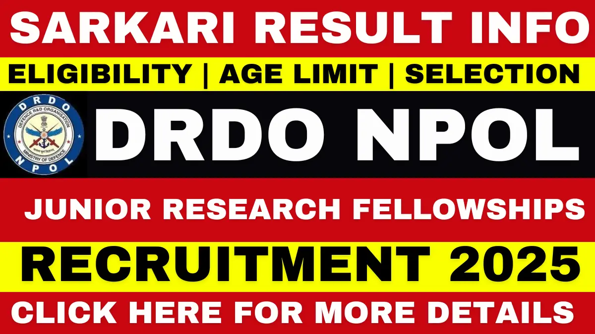 DRDO NPOL Recruitment 2025