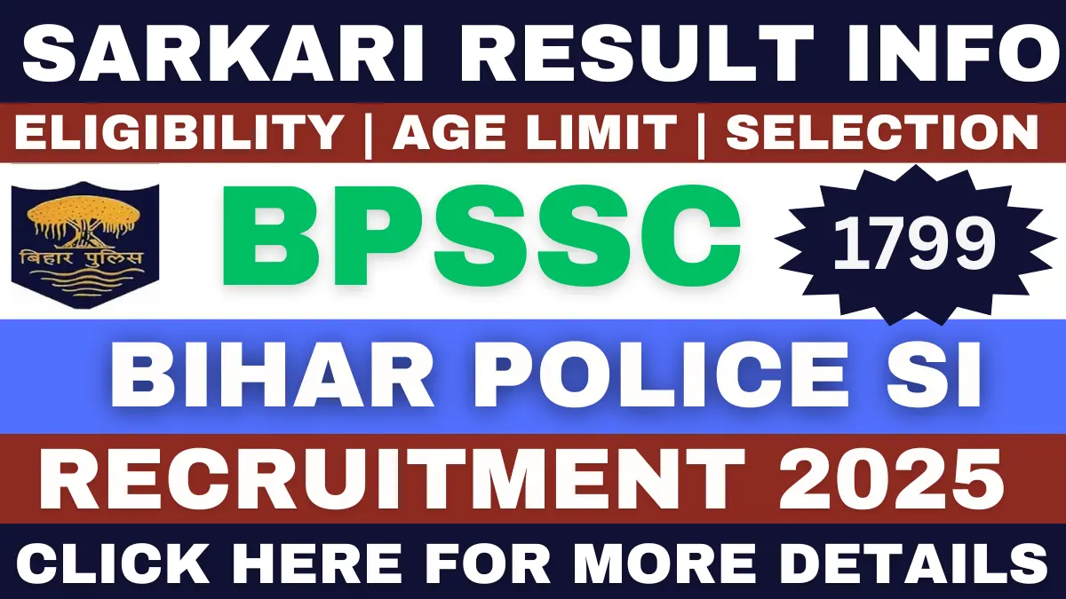 Bihar Police SI Recruitment 2025